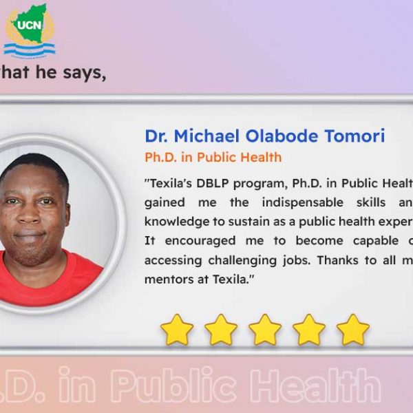 He gave life to his dream of becoming a Public Health Expert