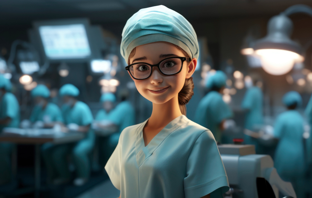 Nurse 3d animation image