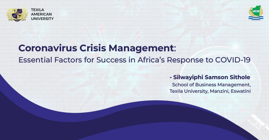 Coronavirus Crisis Management Essential Factors for Success in Africa’s Response to COVID-19