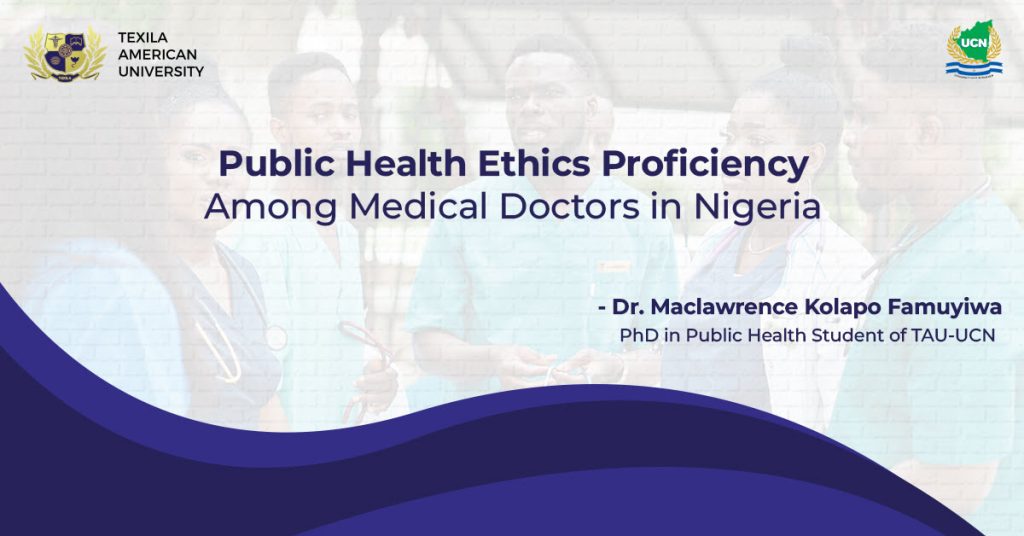 Public Health Ethics Proficiency Among Medical Doctors in Nigeria